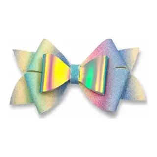 Glitter Detaylı Fiyonk Saç Tokası 9,5x4,5 Cm Renkli