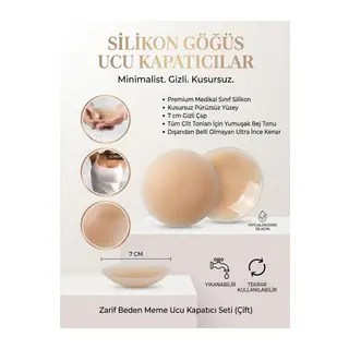 BUFFER® Silikon Göğüs Ucu Kapatıcı Gizleyici Bant Aparat Nipple Pad