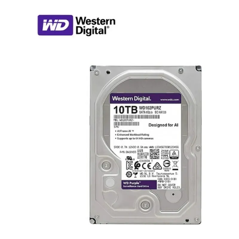 Western Digital Purple WD102PURZ 3.5" 10 TB 7200 RPM SATA 3 HDD