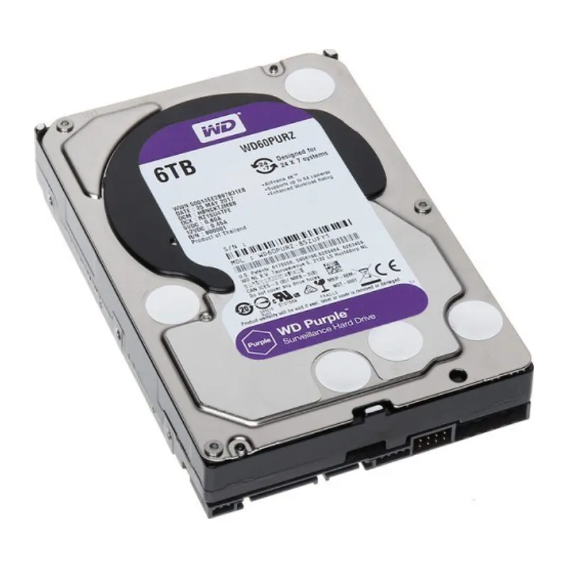 WD Purple WD60PURZ 6 TB 3.5inc 5400 RPM HDD Güvenlik Kamerası Harddiski