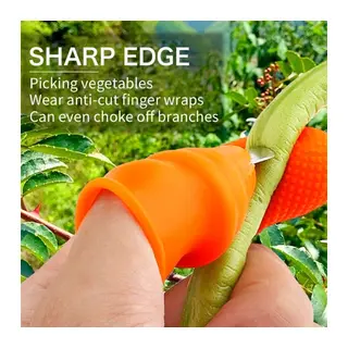 BUFFER® Silikon Parmak Koruyucu Meyve Toplama Aracı Bahçe Kesme Bıçak Eldiven