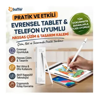 TrdStore® Evrensel Tablet ve Dokunmatik Telefonlarla Uyumlu Hassas Çizim ve Tasarım Kalemi
