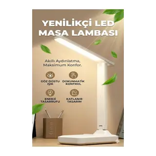 Katlanabilir Dokunmatik Kontrollü Göz Dostu Akıllı LED Masa Lambası – Enerji Tasarruflu